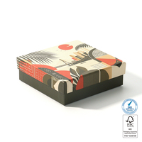 Boîte cadeau rigide de luxe avec couvercle et base, impression couleur personnalisée, boîte en papier rigide, taille personnalisée pour cadeau, accessoire cosmétique