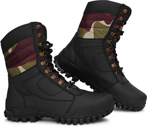 Botas de cuero genuino al por mayor para hombre, de caña alta, resistentes y duraderas, con cierre de cordones, suela antideslizante, forro suave y transpirable. - Product Image 5