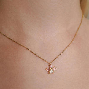 Collar con Colgante de Corona de Circonita Rosa de CANNER, Joyería de Moda, Tendencias 2023, Collar de Plata de Ley S925 para Mujer - Product Image 3