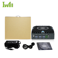Mini PC embarqué quadricœur OEM I5 8260U avec 6 ports USB 3.1, 4 ports LAN, Linux, Windows, DDR4, SIM, mini boîtier PC pour usage industriel