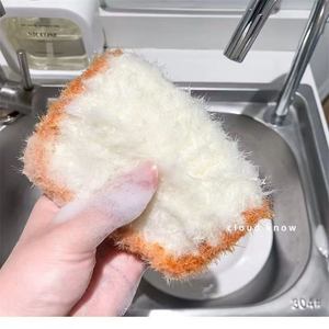 Mignon pain grillé forme réutilisable cuisine chiffons de nettoyage torchons tampon à récurer plumeaux ménage nettoyage - Product Image 3