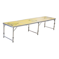 Table de beer pong pliable en aluminium avec porte-gobelets, table de jeu de fête imperméable, équipement de jeu de boisson d'extérieur avec logo personnalisé