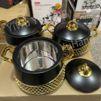 Juego de Recipientes para Alimentos de 2/2.5/3L, Termo de 1L, 3 Ollas de Cocina que Mantienen la Comida Caliente Durante 6 Horas, Juego de Ollas de Lujo, Termo para Alimentos