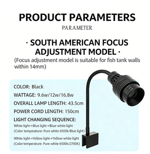 Lente de Enfoque Ajustable 15 en Oferta ° /30 ° /60 °   Luz LED RGB con Clip <span class=keywords><strong>para</strong></span> <span class=keywords><strong>Acuario</strong></span>, Decoración <span class=keywords><strong>para</strong></span> Peceras de Estilo Sudamericano - Product Image 5
