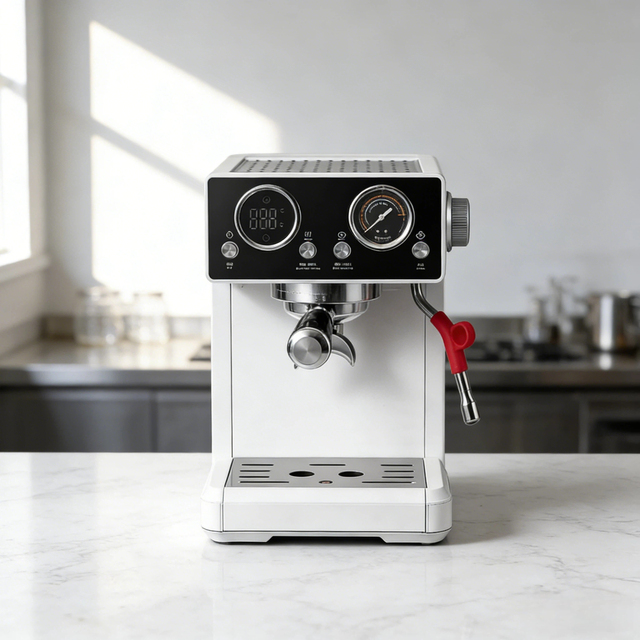 58mm Commercial Grade Espresso Machine with Dual Boiler Stainless Steel 20 Bar Pressure Pre-soaking System for Home Use