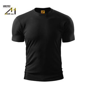 T-shirt décontracté respirant à manches courtes pour homme, coupe classique, 100 % coton biologique épais, 150 g/m², vente en gros OEM - Product Image 4