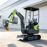 Mini-excavatrice compacte de 1,6 tonne, excavatrice sur chenilles avec système hydraulique CE Euro 5, mini-excavatrice pour l'aménagement paysager, la construction agricole