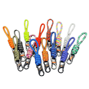 Wholesale 4mm D Ring 550 Braided Paracord Zinc Alloy Metal Keychain Carabiner-Durable Sports <strong>Style</strong> Handmade <strong>Promotional</strong> <strong>Product</strong> - Product Image 1