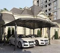Abri de voiture moderne en aluminium imperméable avec toit en polycarbonate pour le stationnement en extérieur
