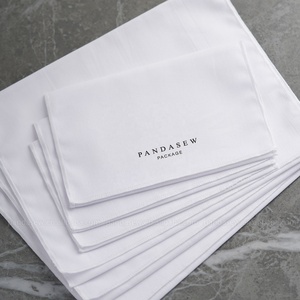 PandaSew Custom Logo Durable <b>White</b> Cotton Dust Bag for Handbag&Shoe Purse Underwear Gift Packaging Jewelry Bag - Product Image 6