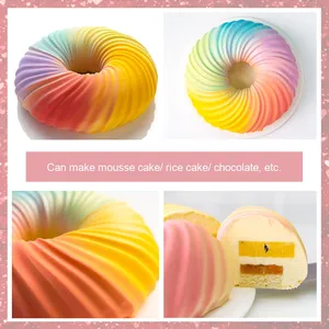 AKOKO Donut Round Mousse Moule en silicone Moule à chocolat Pâtisserie française Moule à gâteau - Product Image 4
