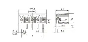 Derks YE430-350/381 3.50/3.81Mm Pcb Hoge Kwaliteit Plug In Terminal Block Connector Leverancier