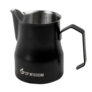Espumador de acero inoxidable de Metal de alta calidad personalizado 18/8 jarra de café al vapor taza de café medidora jarra de leche