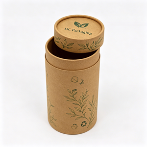 Emballage <span class=keywords><strong>en</strong></span> tube de papier kraft écologique, boîte cylindrique avec fenêtre pour l'emballage de thé biologique, de café, d'aliments, personnalisation OEM ODM, <span class=keywords><strong>grossiste</strong></span> - Product Image 6