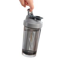 Bouteille shaker à protéines en PC de 500 ml avec logo personnalisé, pour boire directement, idéale pour la gym, le fitness et l'entraînement, avec couvercle, passe au lave-vaisselle