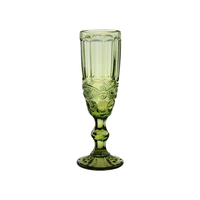 Flûtes à champagne colorées de 5 oz pour mariage, en verre massif, ne se décolore jamais, lavables au lave-vaisselle, verres à pied, lot de 6 verres à toast en gros