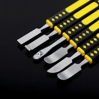 Outil de réparation d'ouverture de téléphone, barre de levier à deux extrémités barre de démontage en acier inoxydable outil de levier pour iphone ouverture bricolage réparation de téléphone 6 pièces