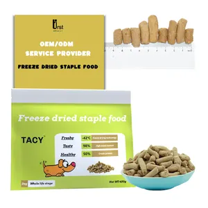 Fornitore di alta qualità di cibo secco per animali domestici 0 aggiunta di grano liofilizzato pet cibo di base liofilizzato carne cruda e ossa