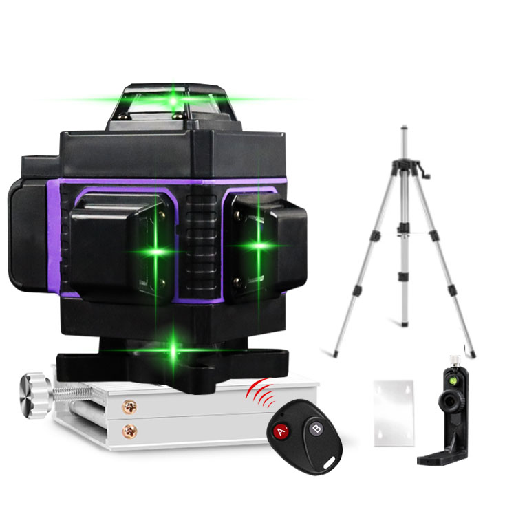 Laser Level 16 Lines Green Line Rotary 4D Self-Leveling 360 Horizontal And Vertical Super Powerful Nivel Wall lazer level