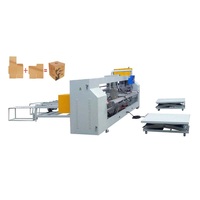 Machine plieuse-colleuse semi-automatique électrique à double boîte pour emballage papier, bois et film, avec colle froide et colle thermofusible