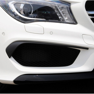 สปอยเลอร์หน้า สำหรับ Mercedes-Benz CLA C117 ปี 2013-2015 สีดำเงา สีดำด้าน ABS ชุดแต่งกันชนหน้า - Product Image 3