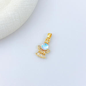 [Copper True Gold] Ciondolo in Zirconio Micro-Incastonato, Versatile, alla Moda, di Nicchia, per Gioielli Fai-da-Te Transfrontalieri - Product Image 2