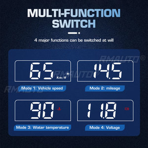 C100 OBD2 HUD จอแสดงผลบนกระจกหน้ารถ มาตรวัดความเร็วรถยนต์ การใช้น้ำมันเชื้อเพลิง EOBD โปรเจคเตอร์ คอมพิวเตอร์ติดรถยนต์ อุปกรณ์เสริมรถยนต์ - Product Image 3