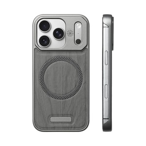 Funda de Teléfono de Cuero PU con Textura de Madera Avanzada para iPhone 17 12 13 Pro Max 14 15 16 Plus 17 Air, Ultrafina, Sin Marco, Antigolpes - Product Image 6