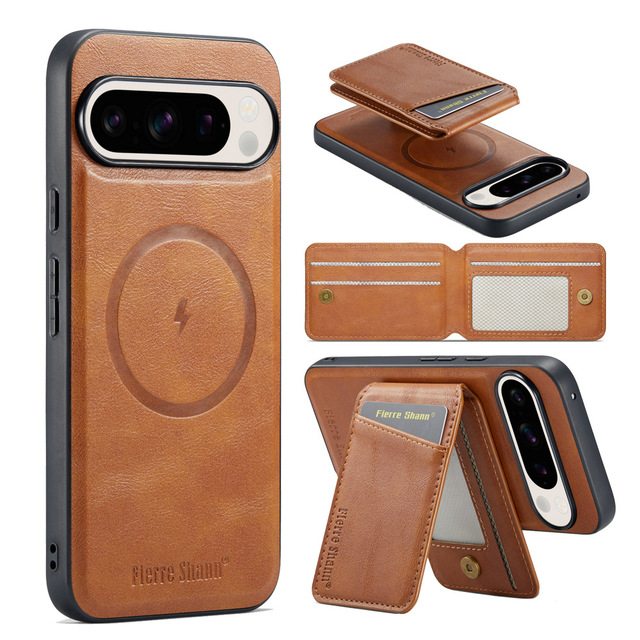 Detachable Magnetic Leather Wallet Phone Case for Google Pixel 9 10 Pro XL 8A 7 With Card Holder Pocket