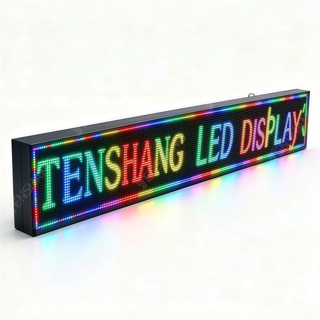 LED Strip Message Board Display | Indoor Outdoor Single/Double Sided | Mall Train Station Commercial Signage | Multi-line Text