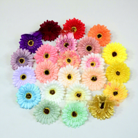 Aksesori Rambut Bunga Gerbera Daisy Buatan Sutra, Alat Peraga Foto Tepi Pantai, Topi DIY, Rangkaian Bunga Gaya Minimalis