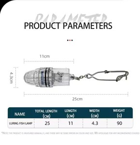 Lumière de pêche à LED rouge verte directe d'usine avec <span class=keywords><strong>Snap</strong></span> Flash Deep Drop Underwater Squid Strobe Bait Lure Lamp - Product Image 6