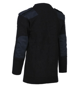 Long Sleeve Crew Neck Thick 100% Acrylic Navy Color <strong>Winter</strong> Security <strong>Man</strong> Sweater Custom Knitted <strong>Jumper</strong> - Product Image 2