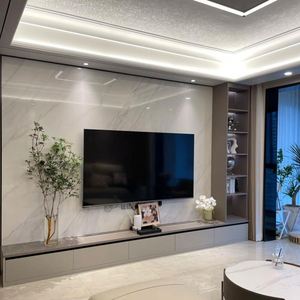 Meubles de salon modernes en bois de style chinois, meubles TV classiques personnalisables avec étagères et armoires à panneaux - Product Image 3