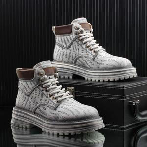 Nouvelles bottes de travail rétro pour hommes pour l'automne et l'hiver, bottes à <span class=keywords><strong>semelle</strong></span> épaisse, bottes de <span class=keywords><strong>moto</strong></span> - Product Image 3
