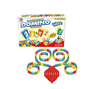 150 pièces numéros et lettres dominos en plastique colorés - Product Image 2