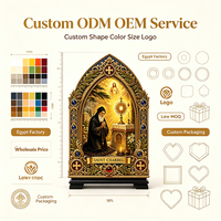 Targa Personalizzata in Resina di San Charbel Maronita Libanese, Stampa UV 3D, Cornice Dorata, Articoli Religiosi Cattolici, Regalo OEM