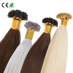 Extensions per capelli vergini vietnamiti all'ingrosso con cheratina, a doppia trama, Remy, a punta piatta, 12A, lisci, con tecnologia Bonded, 16-28 pollici - Product Image 1