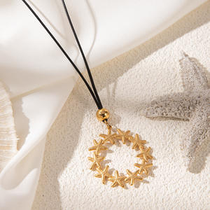 Collar de Mariposa y <span class=keywords><strong>Corazón</strong></span> de Acero Inoxidable T Bulk Jewelry, Chapado en Oro de 18K PVD, Resistente al Agua, No se Desvanece, Hipoalergénico, Estilo Europeo - Product Image 4