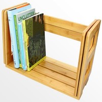 Bureau d'angle pliable en bambou réglable avec étagère, organisateur de rangement personnalisable pour la maison et le bureau, adapté aux enfants