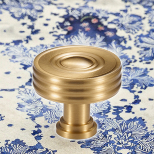 Desain Modern Retro emas lubang tunggal kuningan kabinet kenop pintu ruang tamu laci kreatif pegangan kecil padat - Product Image 3