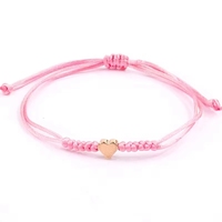 Bracelet Cœur Tressé en Corde Macramé Fait Main Personnalisé pour Femme – Vente en Gros