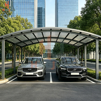 Abri de voiture double en aluminium robuste, auvent de stationnement imperméable et antirouille, protection solaire UV pour jardin et extérieur