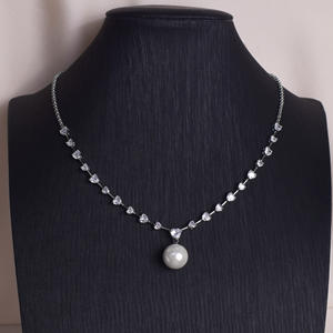 Collar con Colgante de Perlas y Borlas My Fair Lady de Jenny Jewelry para Mujer, con Circonita Brillante Simple de 14-16mm, Elegante, Moderno y de Lujo Ligero - Product Image 2