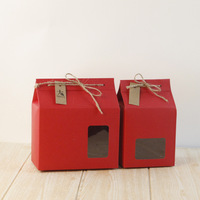 Boîte en papier kraft avec fenêtre Xiyu, emballage universel pour thé et tisanes, produits secs en vrac, cadeaux prêts à offrir, boîte pliable vierge