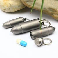 Titane Mini scellé étanche stockage boîte à pilules étui à parfum pendentifs EDC outils écologique maison extérieur boîte à pilules accessoires
