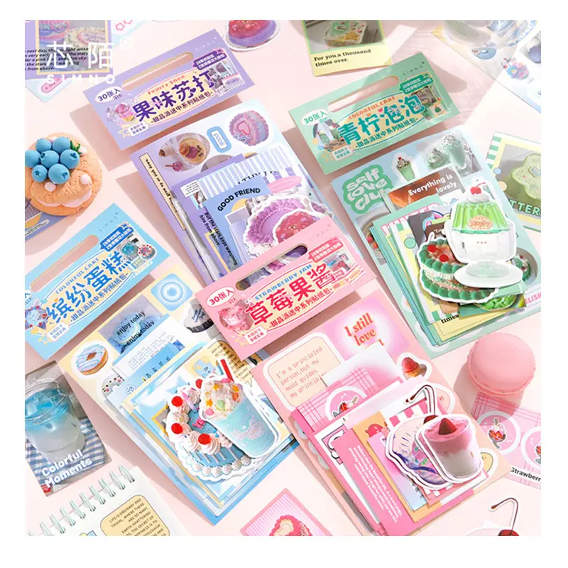 Simno 30 adet karalama defteri çıkartmalar kore kek tema Scrapbooking önemsiz dergisi el sanatları dekorasyon günlüğü çıkartmalar