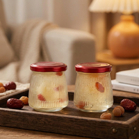 Bouteille en verre hermétique personnalisée pour nid d'oiseau, pot à confiture de fruits, pot de conserve alimentaire avec couvercle à vis, en gros, 150 ml, 280 ml