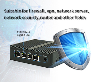 Fabrieksgroothandelsprijs 4lan Mini PC 4*1g 4gb ram PfSense Firewall N2840 ROS Router 64gb Desktop Beveiligingssysteem 4 Nics - Product Image 5