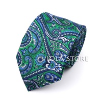 Dasi Poliester Sentuhan Sutra Motif Paisley Retro 7.5cm Dasi Mewah Motif Bunga Kotak-kotak Titik Cravat Pesta Jas Tuxedo Hadiah Aksesori Pria